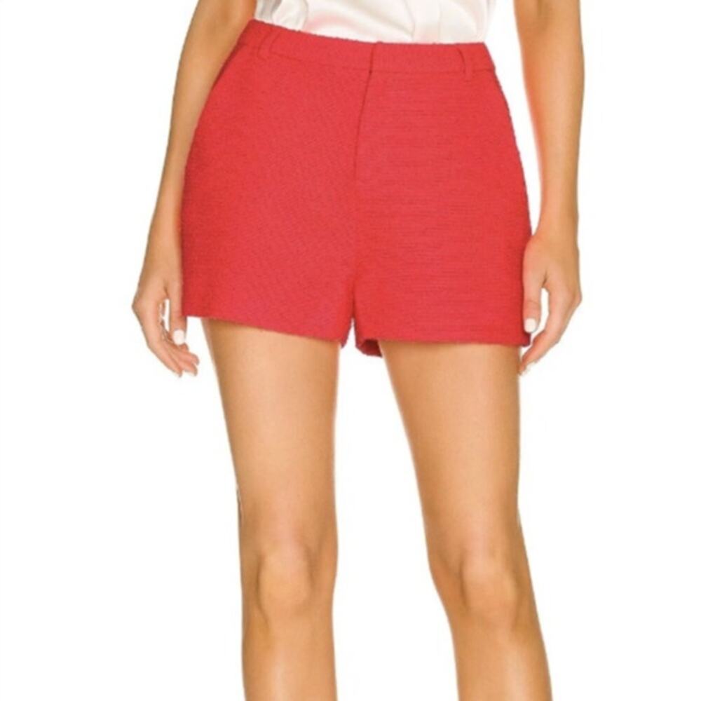 L'Agence Womens Pink Aneta Tweed Shorts sz 10 Diva  Preppy Textured